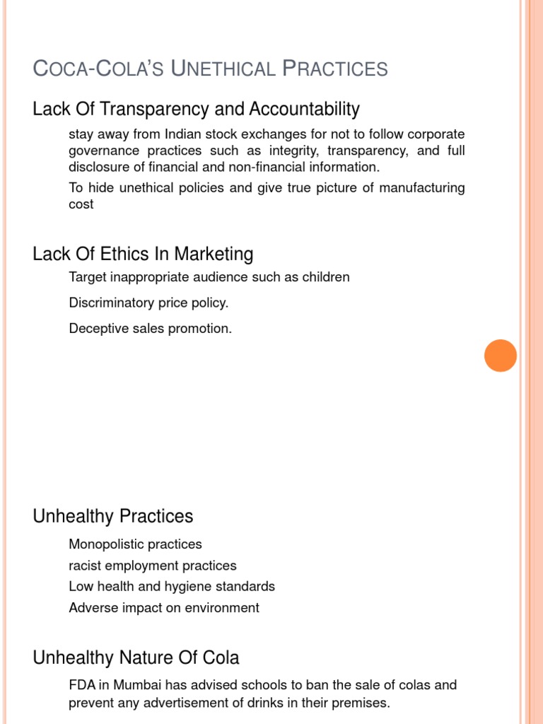 CocaCola's Practices PDF