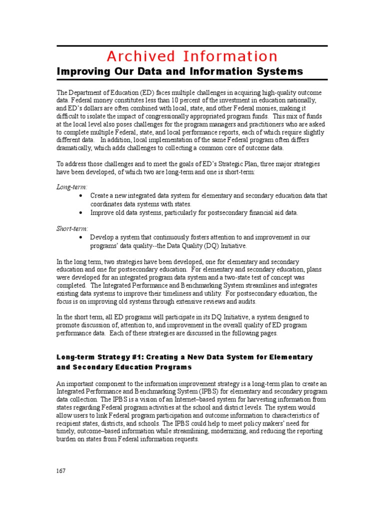 Enhancing Education Data Systems Strategies | PDF | Data Quality ...