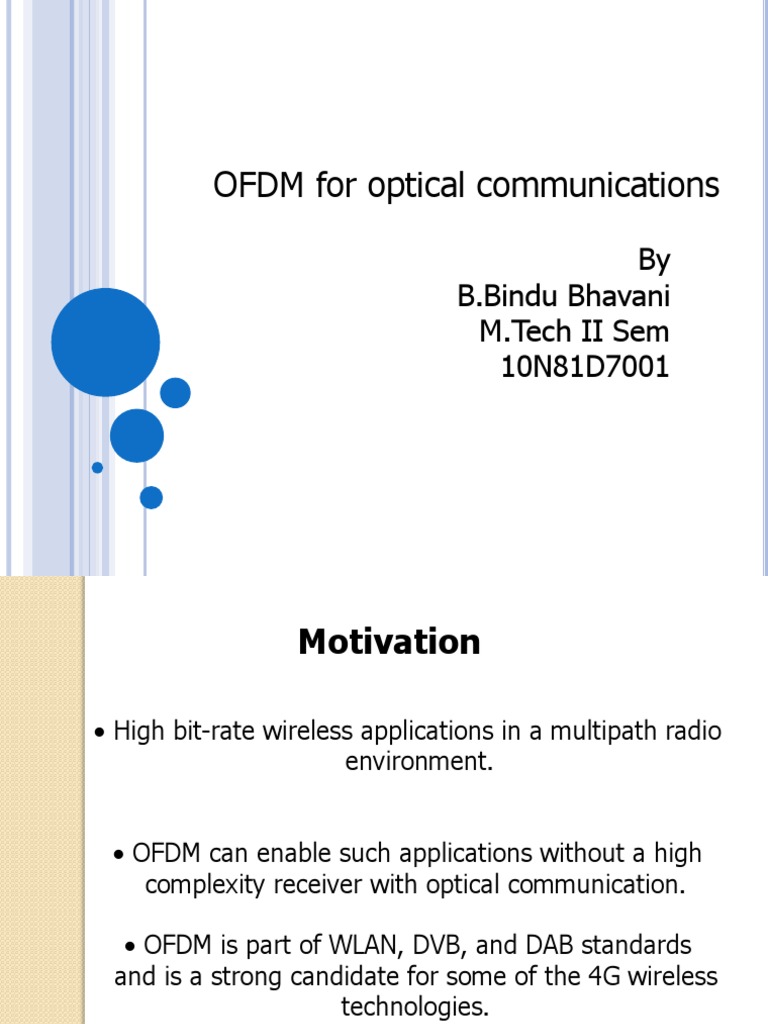OFDM in Optical Communications Overview | PDF | Orthogonal Frequency ...