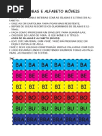 Todas as sílabas moveis para recortar e montar palavras