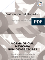 Valoracion de Donadores