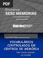 Kobashi, Nair - Vocabulários controlados em centros de memória