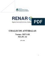Manual de Chalecos Antibalas Norma RENAR MA. 01-A1