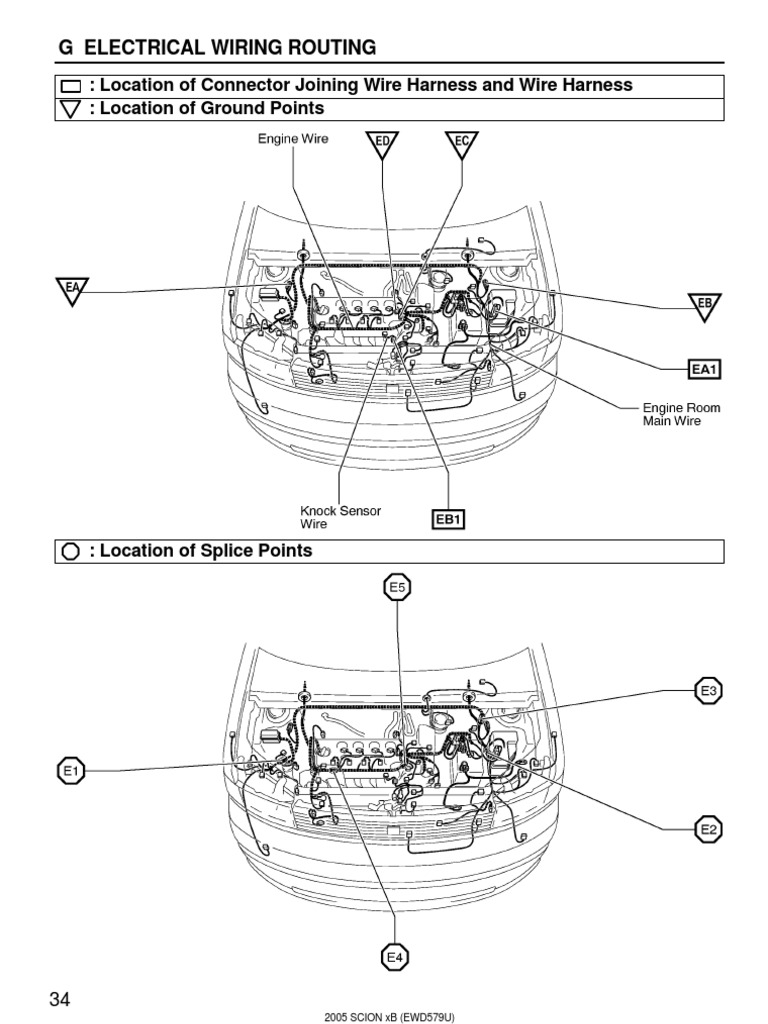 Scion XB 2005 Wiring Connectors | Electrical Connector | Wheeled Vehicles