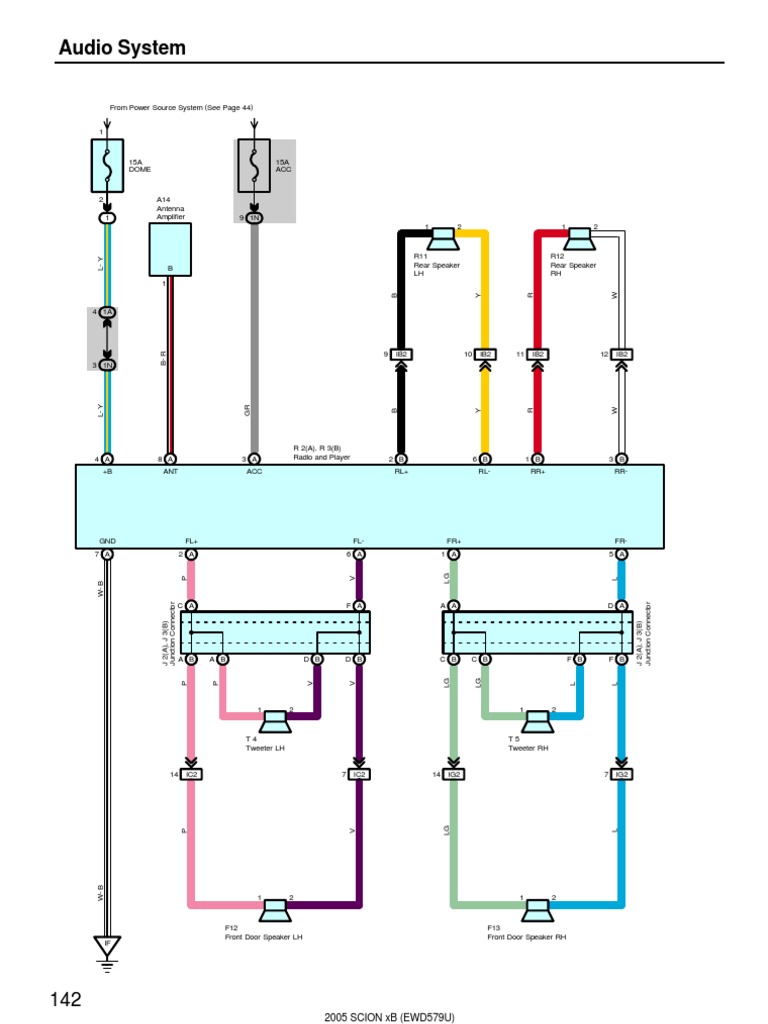 2005 Scion xB Wiring Diagrams PDF Audio Engineering Vehicles