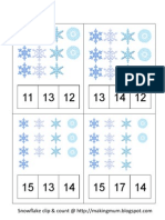 Snowflake Clip & Count (11 To 25)