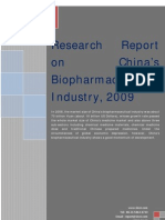 Research Report on China's Bio Pharmaceutical Industry, 2009