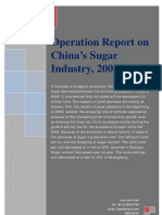 Operation Report on China's Sugar Industry, 2009