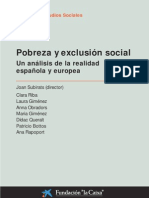 PGP Subirats Joan - Pobreza Y Exclusion Social - Un Analisis De La Realidad Española