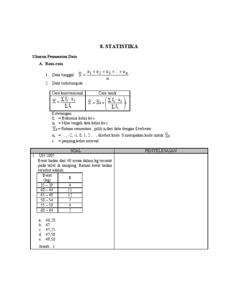 Bab 8 Statistika