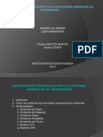 Enfermedades Producidas Por Alteraciones Numericas de Cromosomas