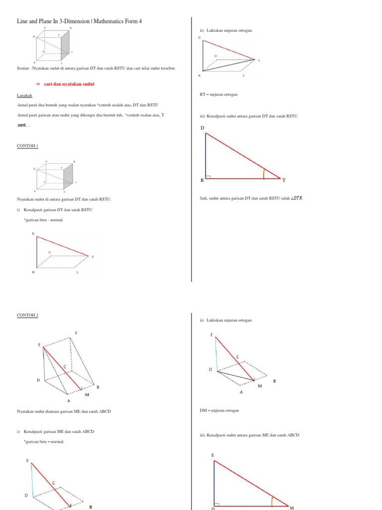 Line and Plane in 3 | PDF