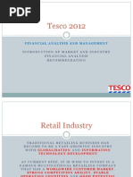 Financial Analysis On Tesco 2012