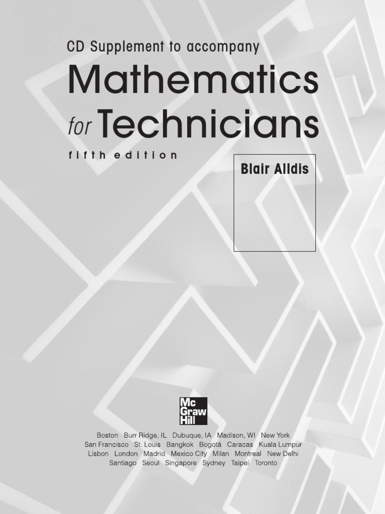 Mathematics For Technicians CD Blair Alldiss | PDF | Decimal
