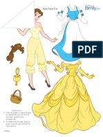 Princess Belle Paper Doll Printable 0511