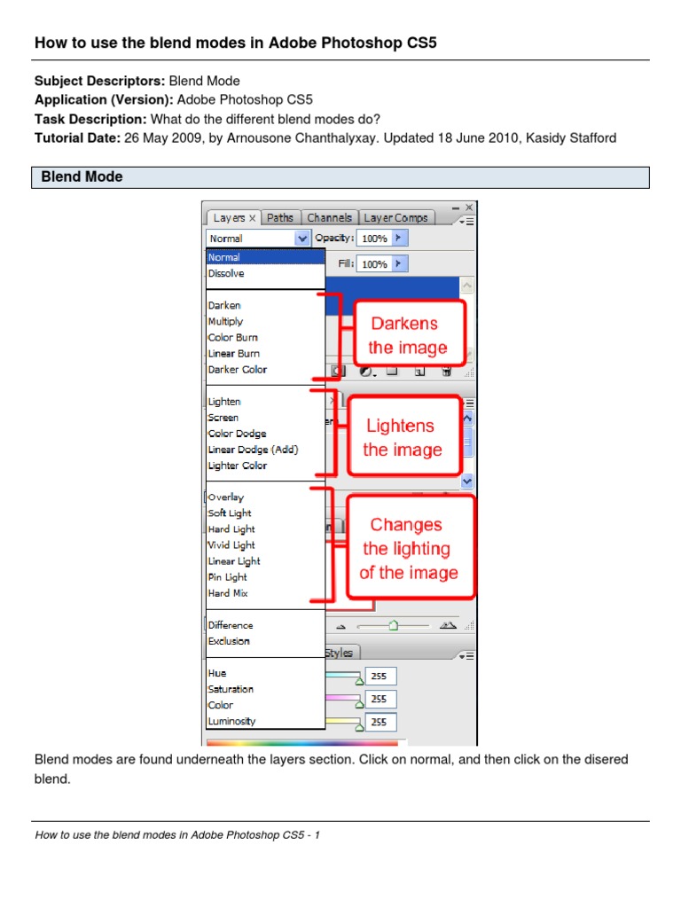 Mastering Blend Modes in Photoshop CS5 | PDF | Digital Technology ...