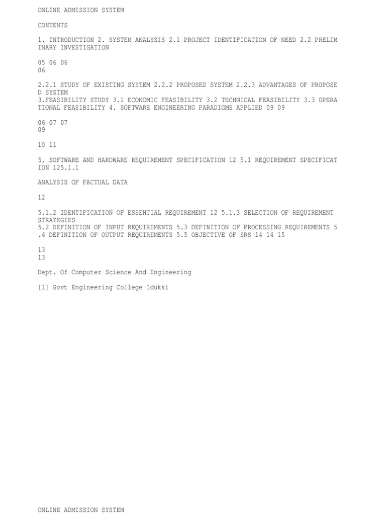 Online Admission System Overview | PDF | Software Testing | Php