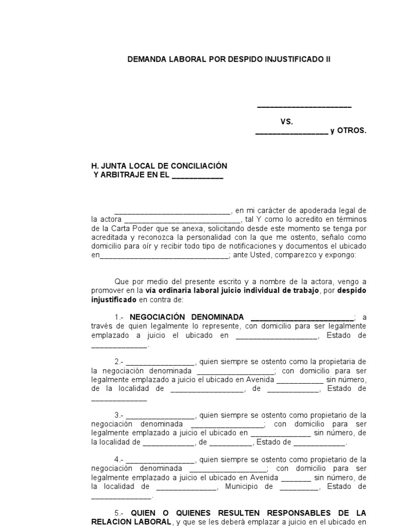 Demanda Laboral Por Despido Injustificado II | PDF | Salario | Pagos