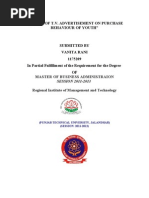 Download IMPACT OF TV ADVERTISEMENT ON PURCHASE BEHAVIOUR OF YOUTH by Harish Tyagi SN129669201 doc pdf