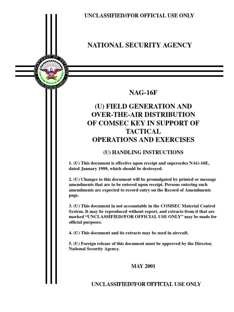 Nsa Nag 16F | PDF | United States Navy | National Security Agency