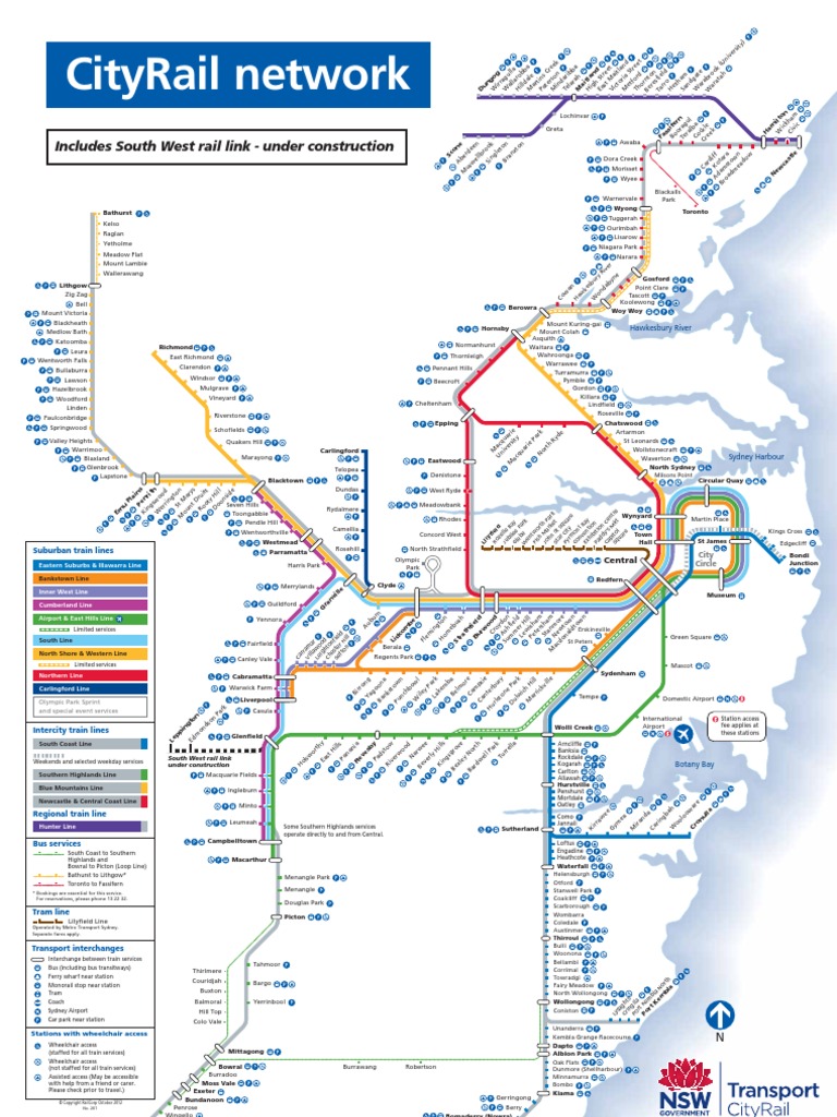 Sydney Metro Map Sydney Transportation Engineering