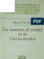 Los Maestros de Verdad en La Grecia Arcaica Detienne Marcel PDF