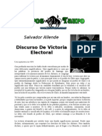 Allende, Salvador - Discurso de Victoria Electoral Sep 5 - 70