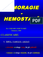 Curs 2 Hemoragie - Hemostaza