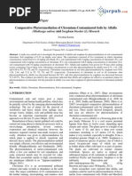 Download Comparative Phytoremediation of Chromium-Contaminated Soils by Alfalfa Medicago sativa and Sorghum bicolor L Moench by Amin Mojiri SN129682593 doc pdf
