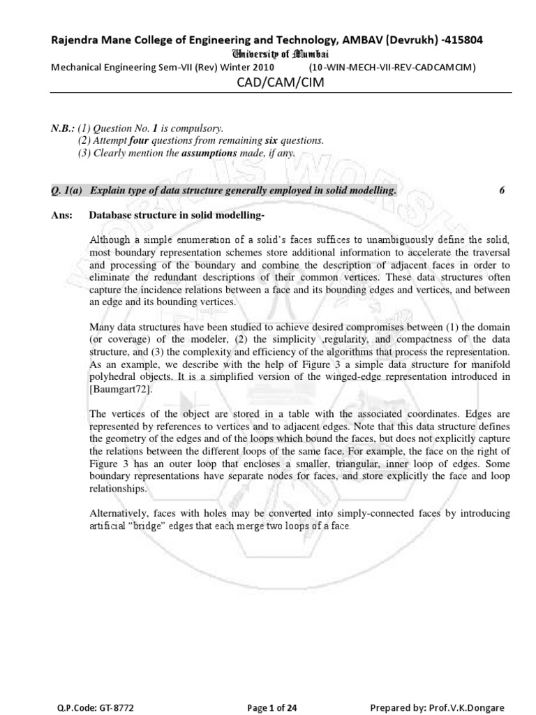 Fundamentals of Cad Cam Cim | PDF | Computer Aided Design | Matrix ...