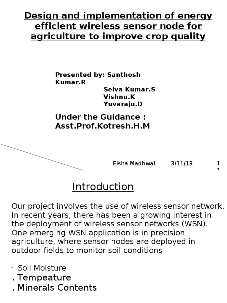 Design and Implementation of Energy Efficient Wireless Sensor Node For ...