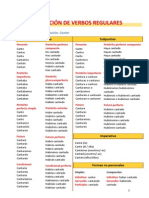 CONJUGACIÓN DE VERBOS REGULARES - Docx" PDF