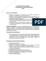 Plan Anual de Trabajo Colegio Calama 2013