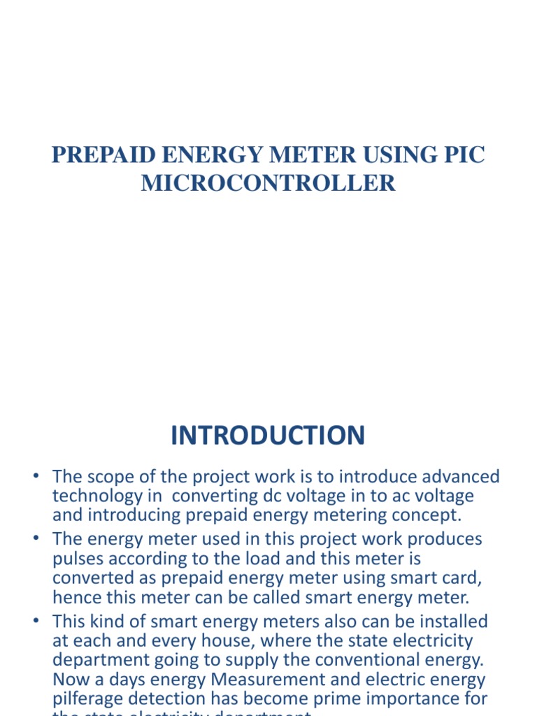 Prepaid Energy Meter with PIC Microcontroller | PDF | Modem | Power Supply