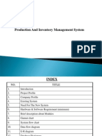 Production and Inventory Management System