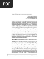 artigo sobre lunguistica e alfabetização