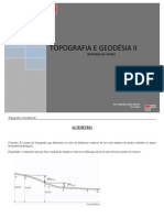 Topografia e Geodésia II: Altimetria, Nivelamento e Levantamento Planialtimétrico