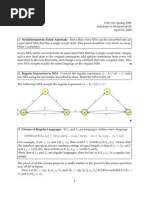 Home Work For Automata Theory