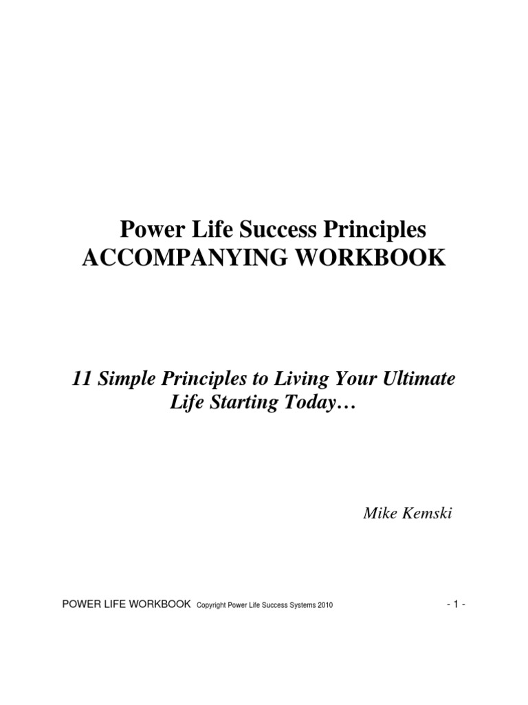 Power Life Work Book PDF Perspective (Graphical) Feeling