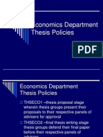 Economics Department Thesis Policies 32012-13