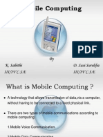 Mobile Computing: by K. Sahithi D. Sasi Surekha Iii/Iv C.S.E Iii/Iv C.S.E