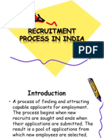 Recruitment process in India.