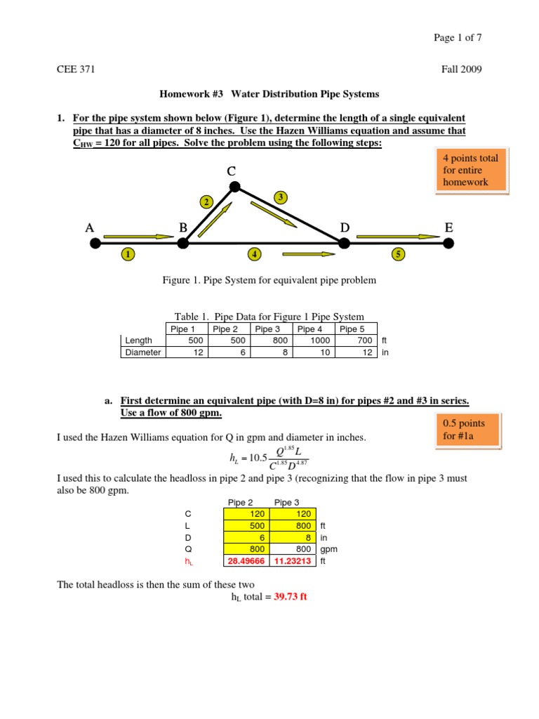 Civil Engineering Pipe Systems | PDF | Science & Mathematics