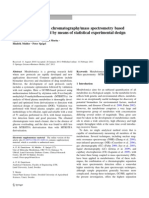 Development of A Gas Chromatography/mass Spectrometry Based Metabolomics Protocol by Means of Statistical Experimental Design