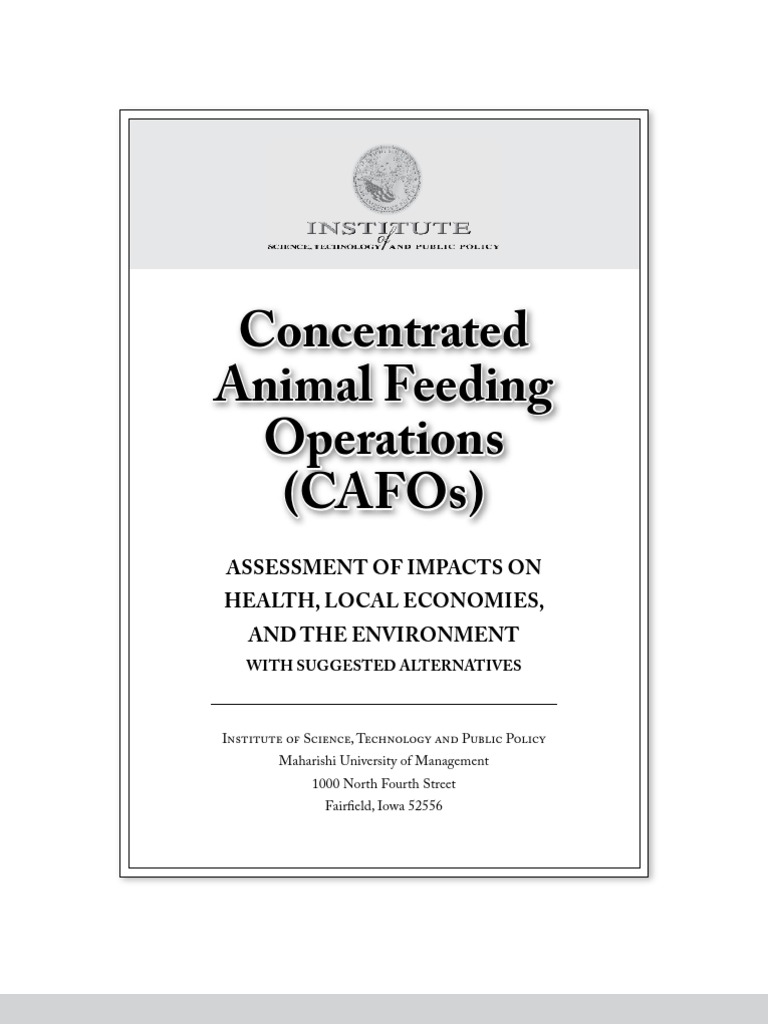Concentrated Animal Feeding Operations Intensive Animal Farming