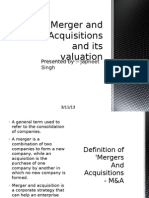 Merger and Acquisitions and Its Valuation A Research Report