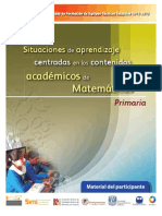 Material Del Participante. Matemáticas. Primaria