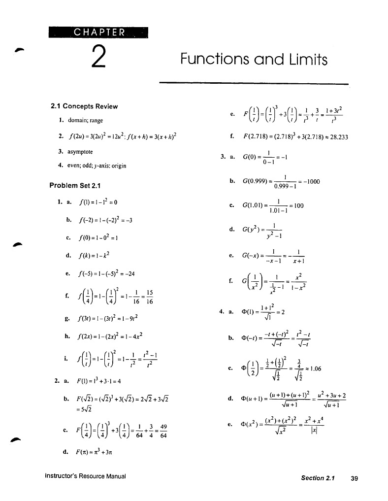 Calculus Chapter 2 | PDF