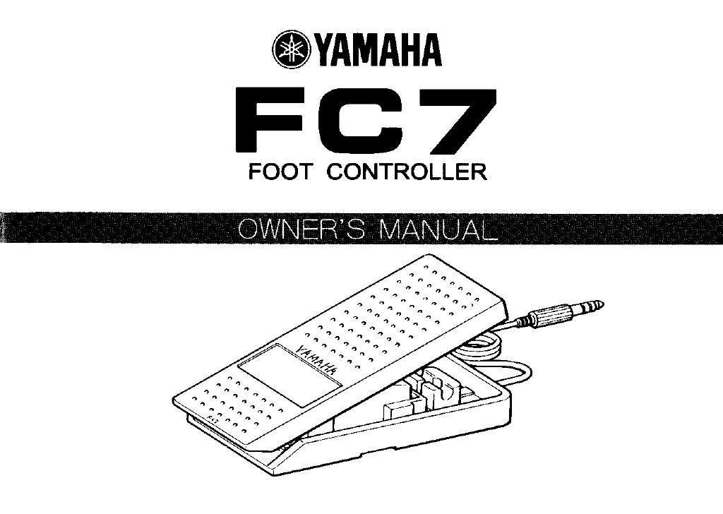 Yamaha FC7 Volume Pedal Manual M_151552