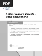 ASME Pressure Vessels Basic Calculations